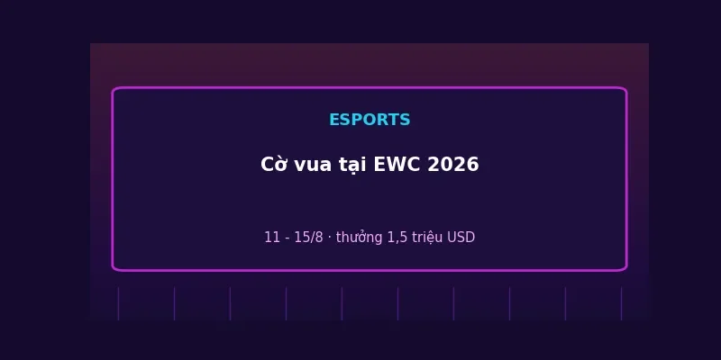 Cờ vua tại Esports World Cup 2026: 22 kỳ thủ tranh 1,5 triệu USD tại Paris 1 Cờ vua tại Esports World Cup 2026